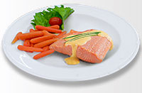 Poached Salmon meal
