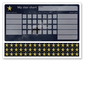 easy to use star reward chart