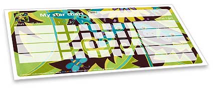 dadcando star chart with stars attached