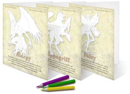 Three Winged Beasts make-your-own cards
