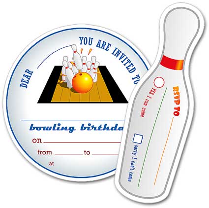 Party Invitations on You Invite The Guests  Use These Original Bowling Party Invitations