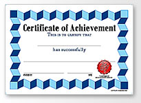 half page blank certificate