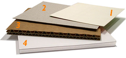 range of cardboard sheets