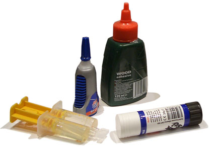 selection of differnt glues