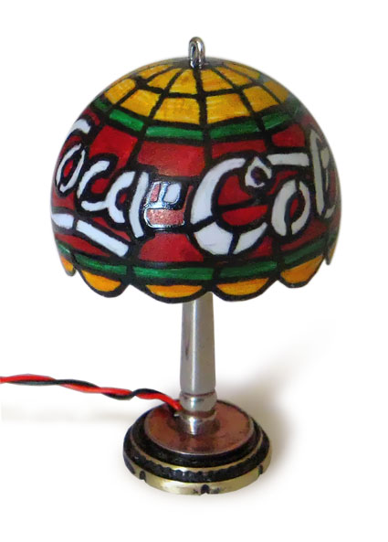 miniature Coca-Cola USB Tiffany lamp