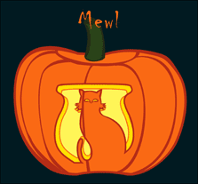 free pumpkin carving template mewl
