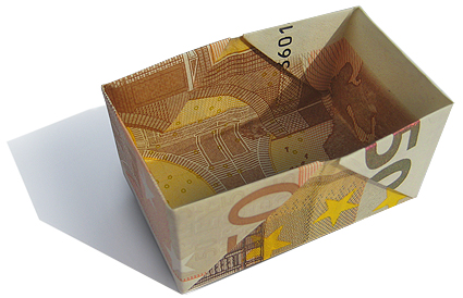 Origami moneybox