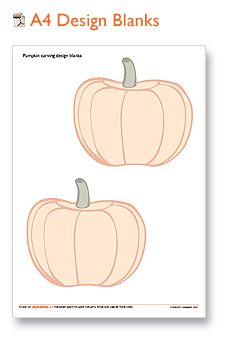 free pumpkin blank designs page A4 sized