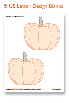 free pumpkin blank designs page US Letter sized