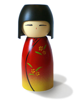 homemade kokeshi dolls