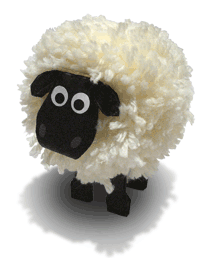 shaun the sheep pompom style