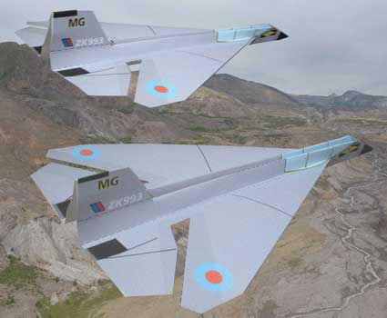 Tornado F3 paper plane